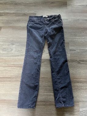 Old Navy Women's Straight-Leg low rise corduroy gray pants  size 4 long